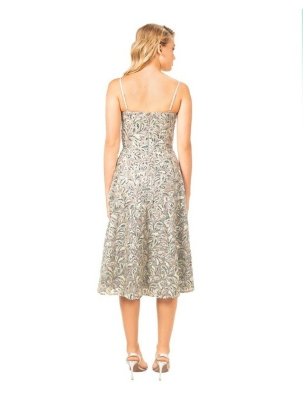 Dress the Population Women's Carlita Fit and Flare Midi Dress